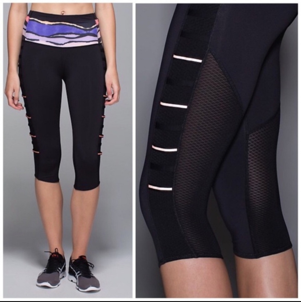 Lululemon Breezy Bleacher Stripe black crop 8